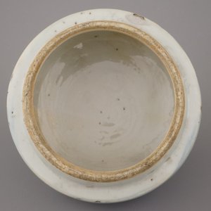 Paar blauw en witte vazen met deksels in Chinees porselein, 19e eeuw — foto 11