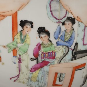 Paar jardinières op steun in Chinees porselein, famille rose, 20e eeuw — foto 9