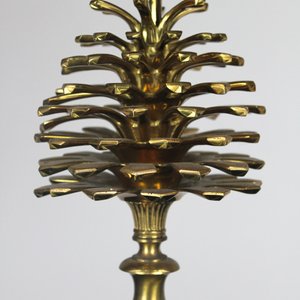 Paar lampen in brons met decor van sparren, Maison Charles, Parijs, ca. 1950 — foto 5