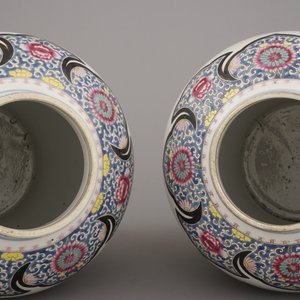 Paar vazen in Chinees porselein met bloemendecor, famille rose, 19e eeuw — foto 7