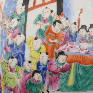 Paar vazen in Chinees porselein met decor "Hundred Boys", famille rose, 19e eeuw — foto 6