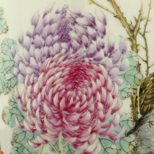 Paar vazen in Chinees porselein met kwartels, famille rose, vroeg 20e eeuw — foto 11