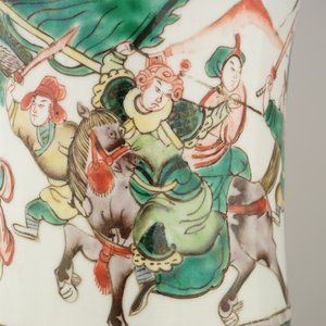 Paar wucai vazen in Chinees porselein, 19e eeuw — foto 9