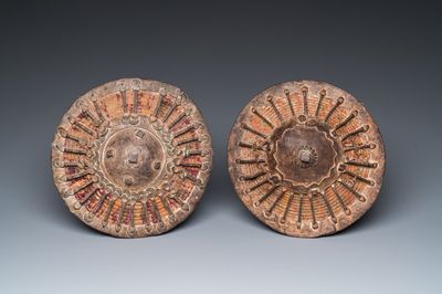 Paire de boucliers ottomans de type kalkan, la Turquie, 17/18ème