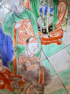 Paire de grands vases couverts en porcelaine de Chine famille verte, Kangxi — photo 36
