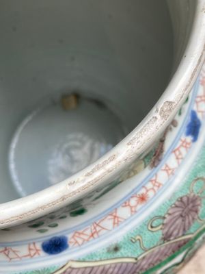Paire de grands vases couverts en porcelaine de Chine famille verte, Kangxi — photo 51