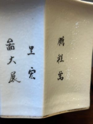 Paire de jardinières en porcelaine de Chine qianjiang cai, signé Cha Yishun 查義順, 19/20ème — photo 11