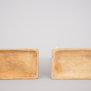 Paire de lévriers en faïence de Bruxelles, 18e — photo 2