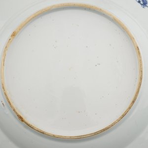 Paire de plats en porcelaine de Chine, bleu et blanc, 18e — photo 5