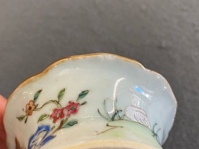 Paire de salerons en porcelaine de Chine famille rose, Qianlong — photo 7