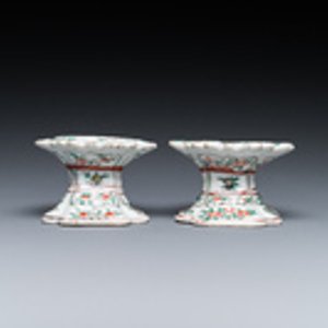 Paire de salerons en porcelaine de Chine famille verte, Kangxi — photo 2