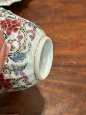 Paire de tasses et soucoupes en porcelaine de Chine famille rose à décor 'Xi Xiang Ji', Yongzheng — photo 20