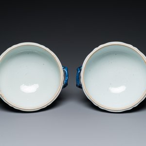Paire de terrines couvertes en porcelaine de Chine en bleu et blanc, Qianlong — photo 7