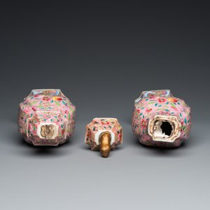 Paire de vases couverts en porcelaine de Chine famille rose, Yongzheng — photo 7