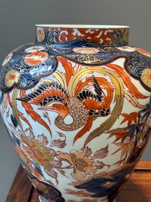 Paire de vases couverts en porcelaine Imari du Japon, Edo, 18/19ème — photo 11