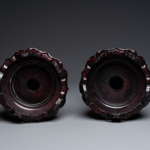 Paire de vases en argent à décor de l'anniversaire de Guo Ziyi, Chine, marque de Qingyun 慶雲, 19ème — photo 12
