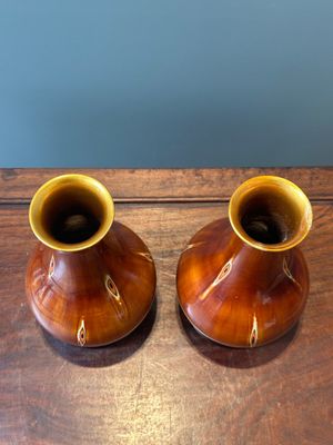 Paire de vases en laque de Foochow ou Fuzhou mimiquant du bambou, 19/20ème — photo 6