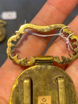 Paire d'ornements de ceinture en bronze doré incrusté d'agate, Qianlong — photo 16