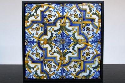 Panneau de 16 carreaux portugais 17e