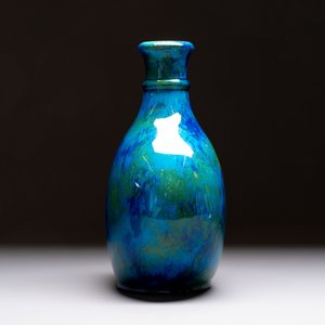 Paul Millet (1870-1950) for Sèvres: A fine blue, turquoise and yellow flambé-glazed bottle vase, late 19th C. — photo 2