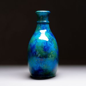Paul Millet (1870-1950) for Sèvres: A fine blue, turquoise and yellow flambé-glazed bottle vase, late 19th C. — photo 4