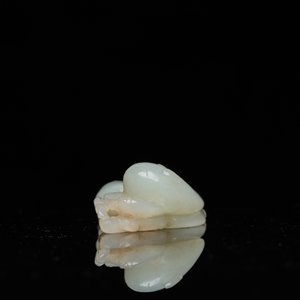 Pendentif en jade sculpté figurant deux chats, Chine, Qing — photo 6