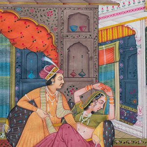 Persian and Indian school: eight miniatures with figurative designs and three portrait miniatures, 19/20th C. — photo 14