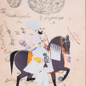 Perzische en Indische school: tien miniaturen met figuratieve voorstellingen en een zicht op de tombe van Akbar de Grote, 19/20e eeuw — foto 7