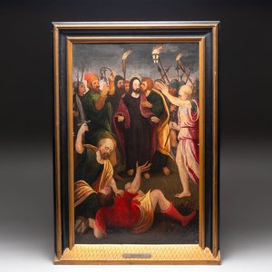 Pieter Claeissens the Elder (Bruges, 1499-1576): 'The Betrayal of Christ', oil on panel, 16th C. — 照片 1