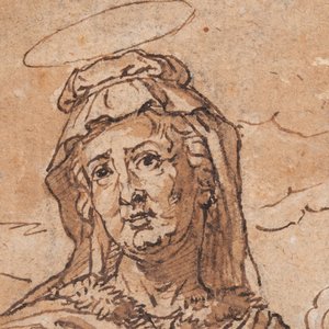 Pieter (Peter) van Lint (Antwerp, 1609-1690): 'Saint Anne Trinity', pen and brown ink on paper — photo 5