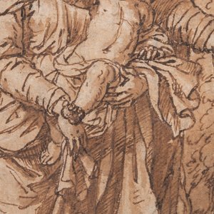 Pieter (Peter) van Lint (Antwerpen, 1609-1690): 'Sint-Anna-ten-Drieën ', pen en bruine inkt op papier — foto 6