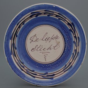 Plat de Lemmer, la Frise, proverbe, env. 1800 — photo 1