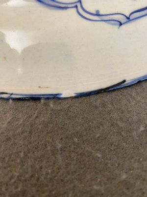 Plat de type kraak en porcelaine de Chine en bleu et blanc, Wanli — photo 10