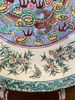 Plat en émaux de Canton à décor d'un dragon, Chine, marque de Kangxi, Qianlong — photo 6