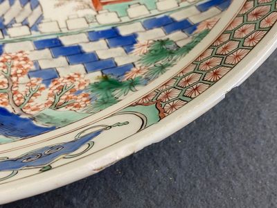 Plat en porcelaine de Chine famille verte à décor d'une pagode, Kangxi — photo 10