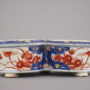 Porte-huilier-vinaigrier rare en faïence de Delft doré, Pieter Adriaensz Kocx, De Grieksche A, 1705-1720 — photo 14