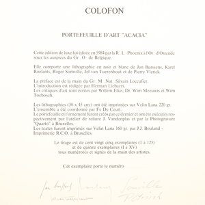 "Portefeuille d'art Acacia": 5 lithografieën inzake de Vrijmetselarij, 1984 — foto 2