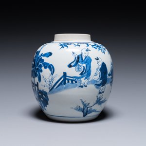 Pot à gingembre en porcelaine de Chine en bleu et blanc à décor de garçons jouant avec un qilin, Kangxi — photo 3