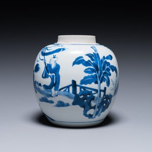 Pot à gingembre en porcelaine de Chine en bleu et blanc à décor de garçons jouant avec un qilin, Kangxi — photo 4
