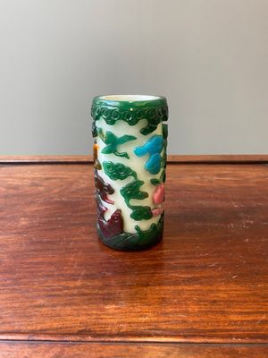 Pot à pinceaux en verre de Pékin à quatre couleurs, Chine, Qianlong — photo 4