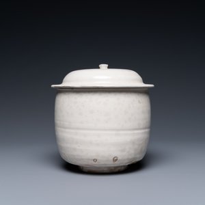 Pot couvert en grès porcelaineux à émail en couleur crème, Song du Nord — photo 3