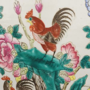 Pot couvert en porcelaine de Chine, polychrome, avec coquelet, 19e — photo 6