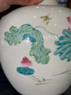 Pot de gingembre en porcelaine de Chine famille rose à décor de canard mandarin et lotus, Yongzheng — photo 9