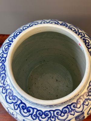 Pot en porcelaine de Chine en bleu et blanc à décor 'Ba Xian Zhu Shou 八仙祝壽', marque et peut-être époque de Wanli — photo 6
