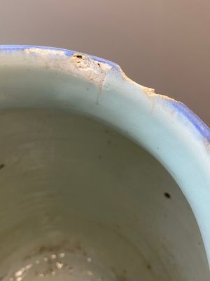 Pot en porcelaine de Chine en bleu et blanc à décor de rinceaux de lotus, Ming — photo 8