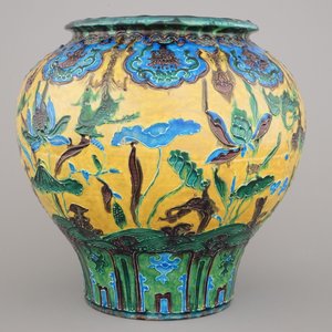Pot fahua en grès de Chine avec décoration en relief, 19e-20e — photo 4