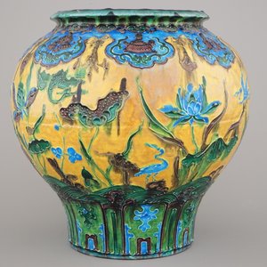 Pot fahua en grès de Chine avec décoration en relief, 19e-20e — photo 5