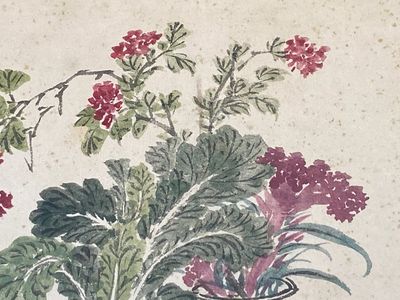 Pu Yi 溥儀 (1906-1967): 'Kalligrafie' en Wan Rong 婉容 (1904-1946): 'Stilleven', inkt en kleur op papier — foto 14