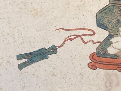 Pu Yi 溥儀 (1906-1967): 'Kalligrafie' en Wan Rong 婉容 (1904-1946): 'Stilleven', inkt en kleur op papier — foto 27