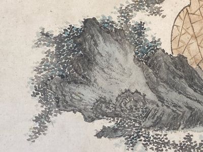 Pu Yi 溥儀 (1906-1967): 'Kalligrafie' en Wan Rong 婉容 (1904-1946): 'Stilleven', inkt en kleur op papier — foto 31